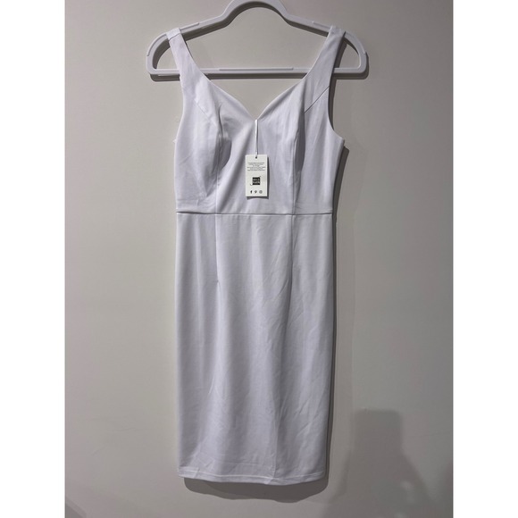 Grace Karin Dresses & Skirts - Grace Karin White Sleeveless V-Neck Sheath Cocktail Dress Size M New Graduation